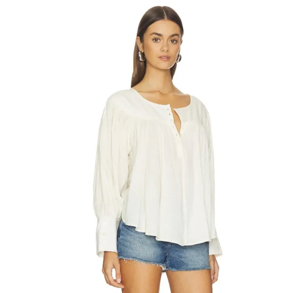 FREE PEOPLE Malibu Crinkle Top Medium NWT